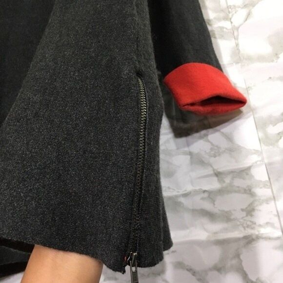 NANETTE LEPORE SOFT WOOL BLEND TUNIC SWEATER‎ WITH SIDE ZIPPER 3/4 SLEEVE LARGE - Picture 4 of 12